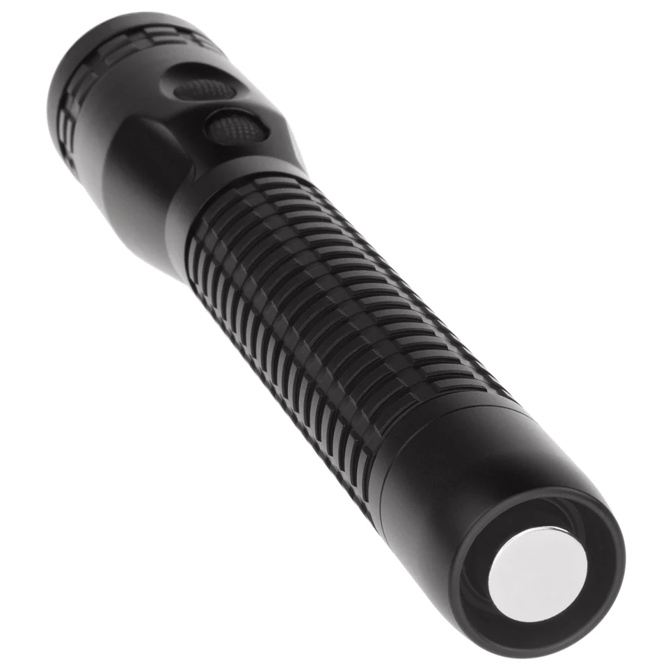 NSR-9940XL: Metal Dual-Light Rechargeable Flashlight w/Magnet - Black - Image 3