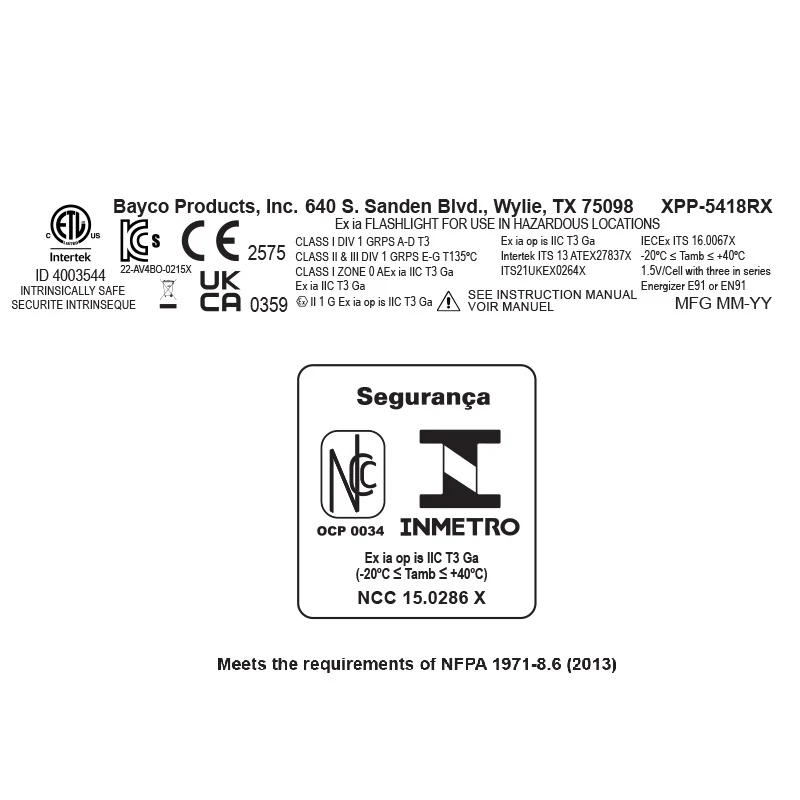 XPP-5418RX-K01 [Zone 0] IS Flashlight (3 AA) w/Kit - Image 18
